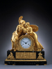 Empire Mantel Clock, signed 'Galle Rue Vivienne à Paris', Paris, circa 1805. Giltbronze, dark green marble.